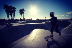 skate-park-venice-beach-sunset-colour-photograph